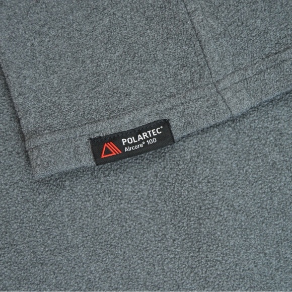 Lands’ End Polartec Aircore 100 1/4 Zip Fleece Pullover Top - Grey, Small (6-8) - Picture 4 of 9